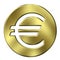 3D Golden Framed Euro Currency Sign