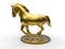 3D Golden horse statue