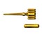 3D Golden Judge\'s Gavel