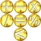 3D Golden Math Symbols