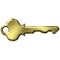3D Golden Modern Key