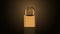 3d golden padlock, symbol of safety and protection concept