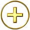 3D Golden Positive Energy Symbol