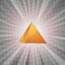 3D golden pyramid background