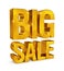 3D golden render of Big Sale Word - Illustration