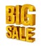 3D golden render of Big Sale Word - Illustration