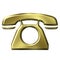 3D Golden Telephone