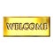 3D Golden Welcome Sign