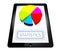 3d graph digital tablet with statistics button