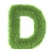 3d Grass creative cartoon nature decorative letter D