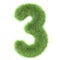 3d Grass creative cartoon nature decorative number 3