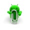 3D green android caricature