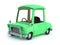 3d Green cartoon car