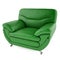 3D green chair on a white background