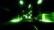 3D Green City Night Lights VJ Loop Motion Graphic Background