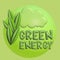 3D Green Energy Eco friendly concept illustration for sustainable lifestyle