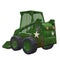 3d green excavator