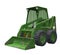 3d green excavator