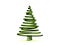 3D green glass Christmas tree