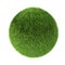 3D green grass sphere