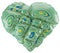 3D Green Heart Illustration, inflated abstract heart balloon clipart