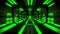 3D green hi-tech neon tunnel loop motion background