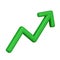 3D Green Upward Trend Arrow Icon