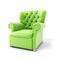 3d green velvet armchair