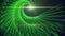 3D Green Wireframe Spiral Grid in Outer Space Loopable Background