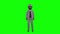 3D greenscreen black man with hat, waving