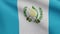 3D, Guatemalan flag waving on wind. Close up of Guatemala banner blowing silk.