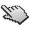 3d hand pixel icon