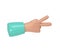 3d hand victory icon illustration. Two fingers social icon. Cartoon character hand gesture. Business success clip art
