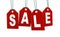 3d hanging sale tag word text