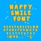 3d Happy smile font type