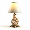 3d Harmony Lamp: Gold Art Decor With Curvilinear Shapes