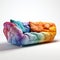 3d Harmony Sofa Crumpled, Soft, Dream-like Rainbow Couch Design
