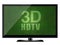 3D HDTV with white background