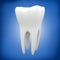 3d healthy white tooth