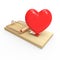 3d Heart in mousetrap