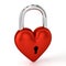 3D Heart Padlock