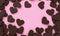 3D heart shape chocolate wallpaper background