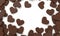 3D heart shape chocolate wallpaper background