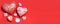 3D Heart Shape, Diamond, and Crystal Composition for Valentine\\\'s Day Banner and Background