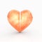 3D heart on white background