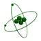 3d Helium Atom in green grass