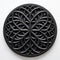 3d Hemp Pattern Decorated Black Circular Laser Cut Paper Wreath