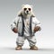 3d Hip-hop Kermode Bear: Unique Celebrity Mashup Art