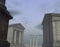 3d historic render classical Roman Greek city