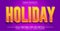 3d Holiday futuristic editable text effect